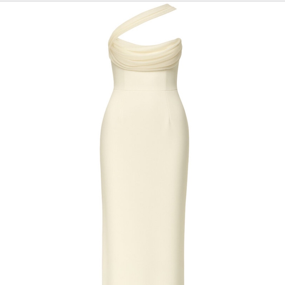 The New Arrivals Ilkyaz Ozel Julietta Sash-Detailed Crepe Gown